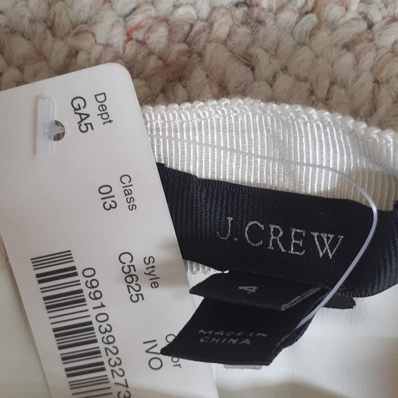 J. Crew Stitched Down Pleated Skirt in Cream - Picture 3 of 5